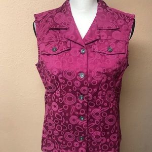 Sleeveless button down